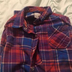 Flannel shirt with snaps